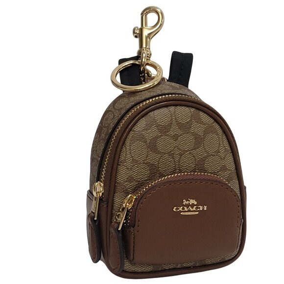 Coach Mini Backpack Bag Charm Key Ring - Picture 8 of 8